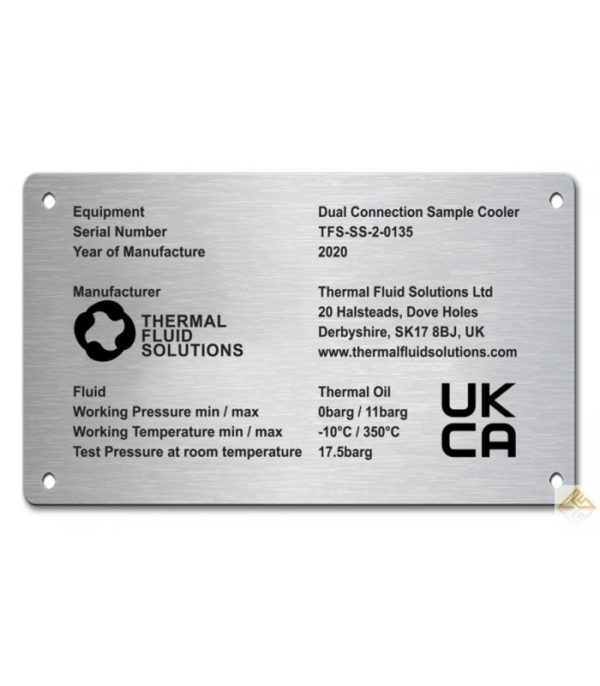 Stainless Steel Name Plate 120mm x 70mm