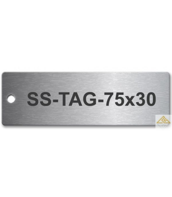 Stainless Steel Tag 75mm x 30mm