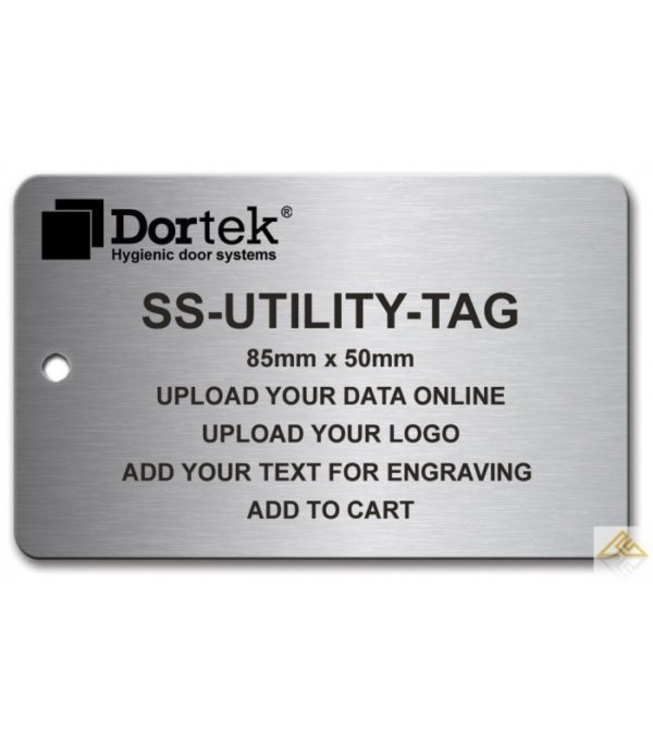 Stainless Steel Utility Tag 85mm x 50mm