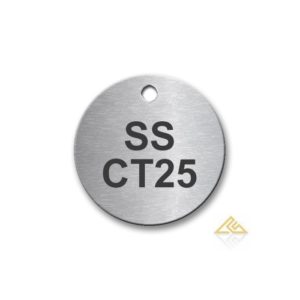 Circular 25mm Stainless Steel Tag