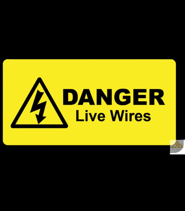 Danger Live Wires Label