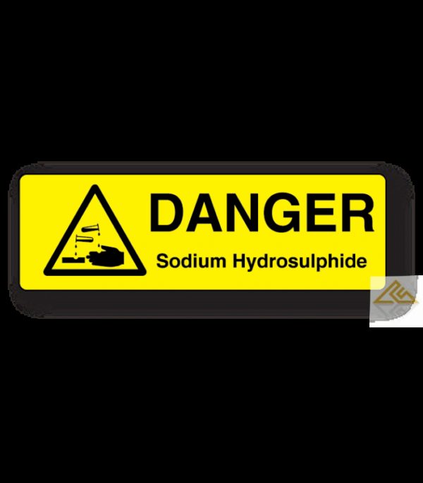 Danger Sodium Hydrosulphide Strip Label