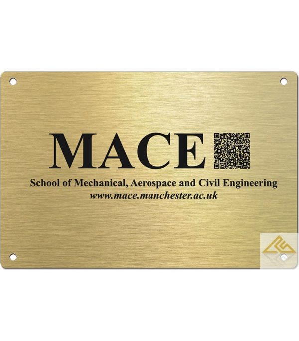 Brass Plate 300mm x 200mm - Mechanically Engraved