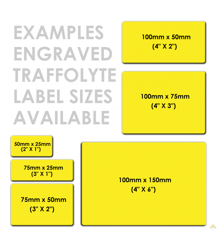 Custom Flammable Danger Labels - Engraved Traffolyte
