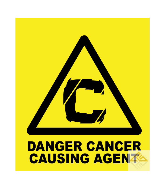 Cancer Causing Agent Danger Labels - Engraved Traffolyte