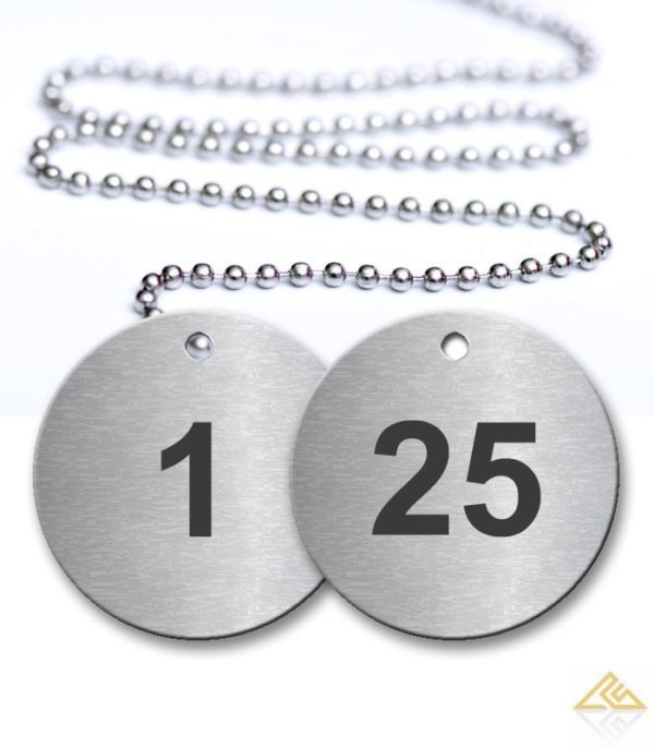 1-25 Pre-Defined Numbered Tags
