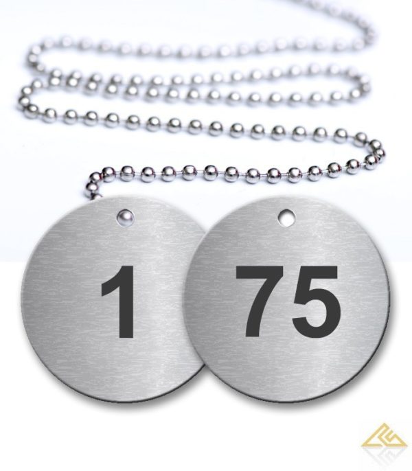 1-75 Pre-Defined Numbered Tags