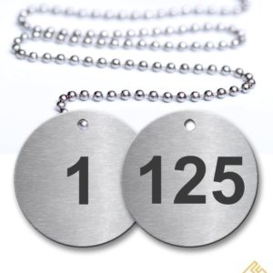 1-125 Pre-Defined Numbered Tags