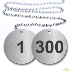 1-300 Pre-Defined Numbered Tags