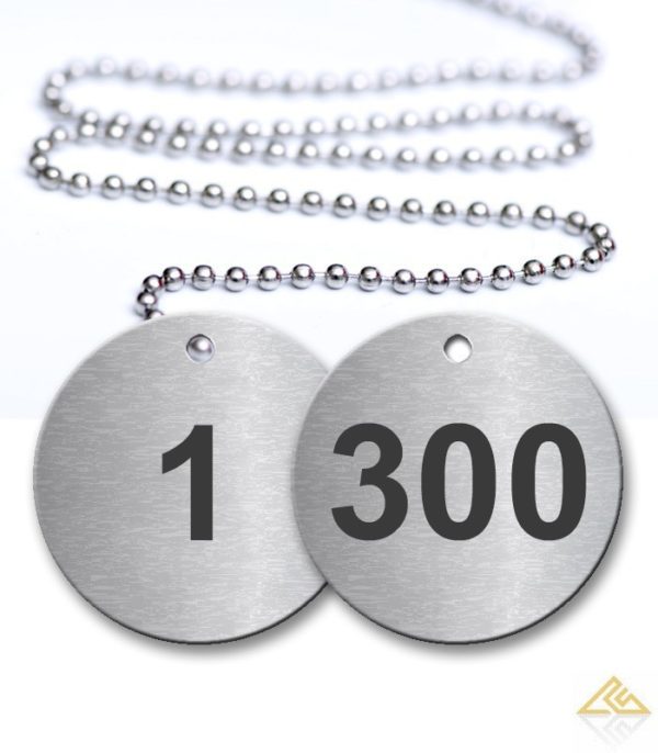 1-300 Pre-Defined Numbered Tags